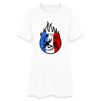 casque sp flamme 3b - Robe T-shirt Femme - blanc - Devant