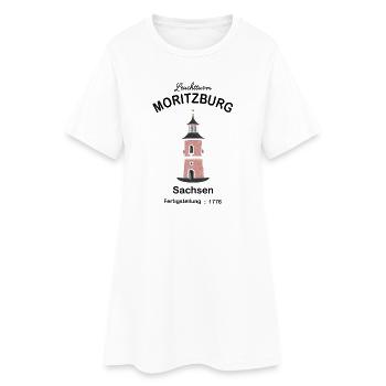 Leuchtturm Moritzburg Sachsen, Zeichnung - Frauen T-Shirt-Kleid - Weiß - Vorne