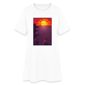 Samurai 3 - Frauen T-Shirt-Kleid - Weiß - Vorne