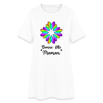 FÊTE DES MÈRES. BONNE FÊTE MAMAN. MAMAN. COEUR - Robe T-shirt Femme - blanc - Devant