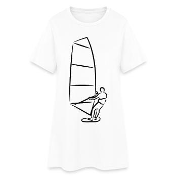 Windsurfer Skizze - Frauen T-Shirt-Kleid - Weiß - Vorne