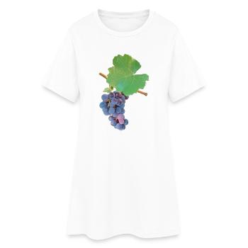 Raisins – élégance fruitée - Robe T-shirt Femme - blanc - Devant