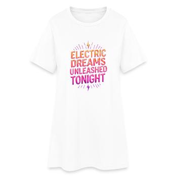 Elektrische Träume - Reves Electriques - Frauen T-Shirt-Kleid - Weiß - Vorne