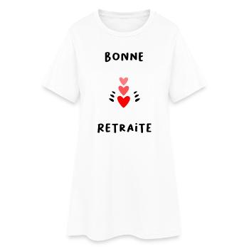 RETRAITE. COLLEGUE. RETRAITE. RETRAITEE. RETRAITE. - Robe T-shirt Femme - blanc - Devant
