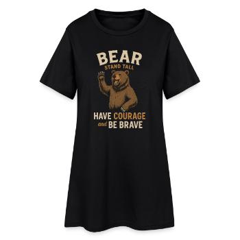 Devise de l’ours pour les braves - Robe T-shirt Femme - noir - Devant