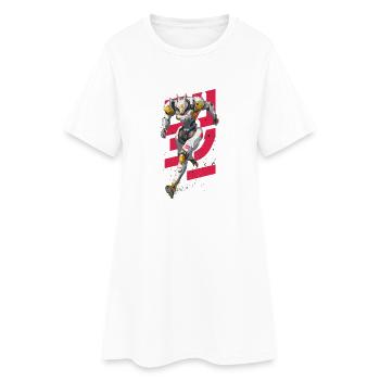 Futuristic Wolf Fighting Robot - Women’s T-Shirt Dress - white - Front