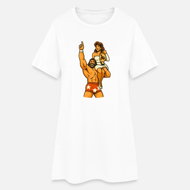 Conception de duo de lutte de célébration - Robe T-shirt Femme - blanc