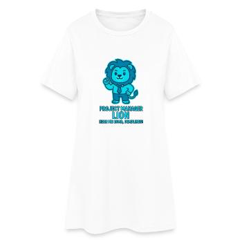 Chef de projet Löwe – Délais - Robe T-shirt Femme - blanc - Devant