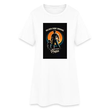 Héros sans cape : Papa - Robe T-shirt Femme - blanc - Devant