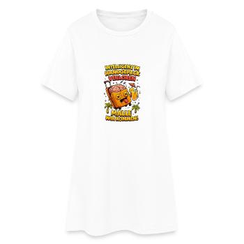 Malle, nous voilà - Robe T-shirt Femme - blanc - Devant