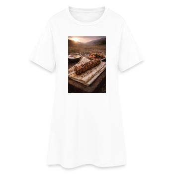 Lance - Robe T-shirt Femme - blanc - Devant