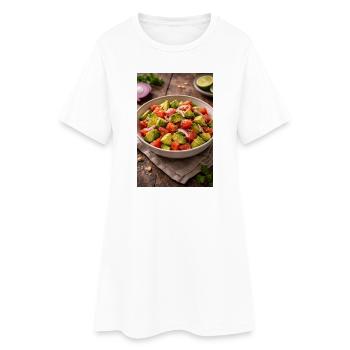 Avocado Tomato Salad - Women’s T-Shirt Dress - white - Front