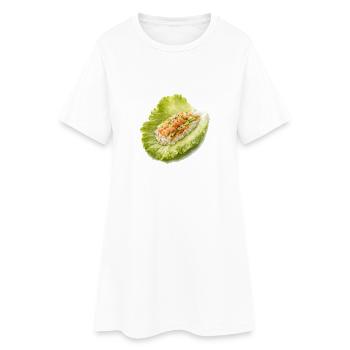 Wrap à sushi à la laitue - Robe T-shirt Femme - blanc - Devant