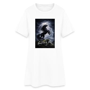 Unicorn in the Storm Freedom Spirit - Women’s T-Shirt Dress - white - Front
