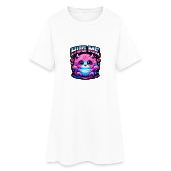 Câlin-moi, monstre néon - Robe T-shirt Femme - blanc - Devant