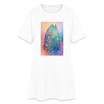 Ocean Dream – Surfboard Spirit Art - Women’s T-Shirt Dress - white - Front