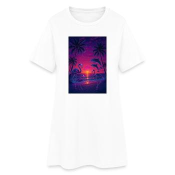 RockyZoo23 - Women’s T-Shirt Dress - white - Front
