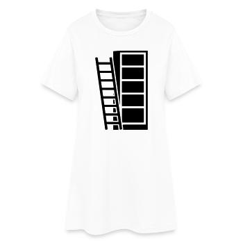 Bookshelf Head Library - Women’s T-Shirt Dress - white - Front