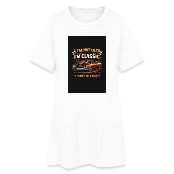 Old School Classic construit pour durer - Robe T-shirt Femme - blanc - Devant