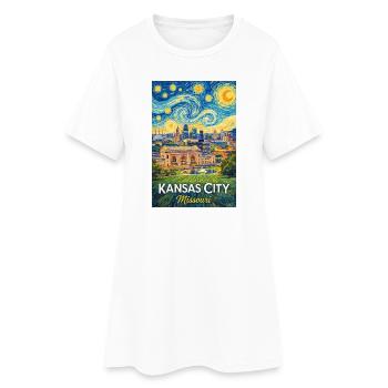 Kansas City, Missouri - Robe T-shirt Femme - blanc - Devant