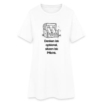 Ultra dämliche Möwen Strandkorb Meme  - Frauen T-Shirt-Kleid - Weiß - Vorne