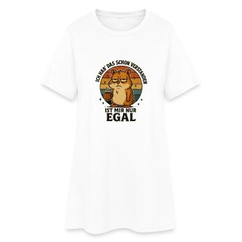 Ich hab das schon verstanden ist mir nur egal - Frauen T-Shirt-Kleid - Weiß - Vorne