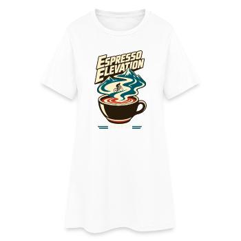 Cyclisme sur route Espresso Altitude Ascension de montagne Hum - Robe T-shirt Femme - blanc - Devant