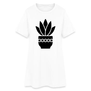 Plante d’intérieur succulente Plante Maman Botanique - Robe T-shirt Femme - blanc - Devant