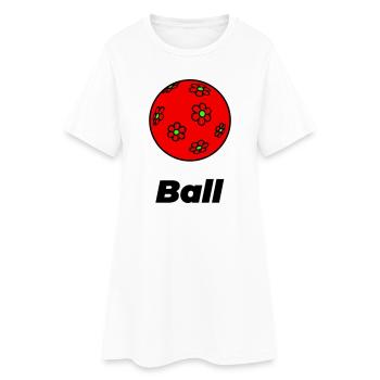 Ballon - Robe T-shirt Femme - blanc - Devant