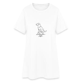 Labrador Retriever Hund Pfote Wald Berge - Frauen T-Shirt-Kleid - Weiß - Vorne