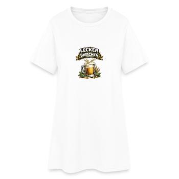 Logo de chope de bière délicieuse - Robe T-shirt Femme - blanc - Devant