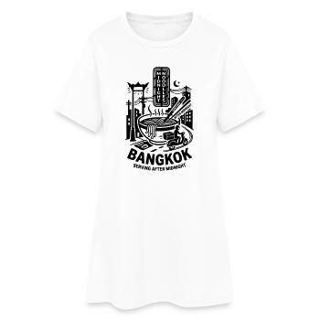 Nouilles de minuit de Bangkok - Robe T-shirt Femme - blanc - Devant