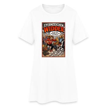 Sternzeichen Widder: Humor für echte Ungeduldige - Frauen T-Shirt-Kleid - Weiß - Vorne