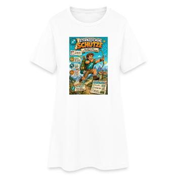 Sternzeichen Schütze - Ziel klar, Route spontan - Frauen T-Shirt-Kleid - Weiß - Vorne