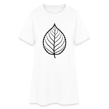 Birkenblatt - Frauen T-Shirt-Kleid - Weiß - Vorne