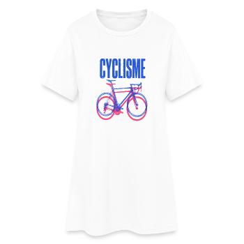 Cyclisme Néon Vélo Graphique - Robe T-shirt Femme - blanc - Devant