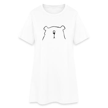 Eisbär Gesicht Kopf Bär Polarbär Nordpol - Frauen T-Shirt-Kleid - Weiß - Vorne