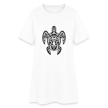 Turtle Tattoo - Frauen T-Shirt-Kleid - Weiß - Vorne