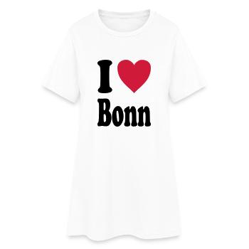 J'adore Bonn - Robe T-shirt Femme - blanc - Devant