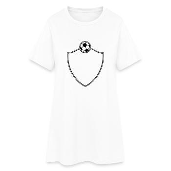 Soccer Emblem - Frauen T-Shirt-Kleid - Weiß - Vorne