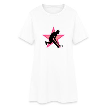 herrenhockey_b_3c - Frauen T-Shirt-Kleid - Weiß - Vorne