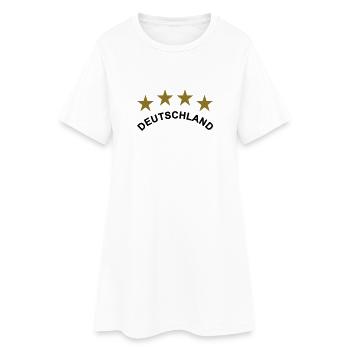 4 Sterne für Deutschland - Bogen - V2 - Frauen T-Shirt-Kleid - Weiß - Vorne