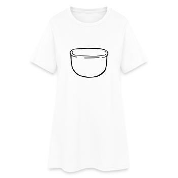 Schüssel, Teigschüssel, backen, Bäcker - Frauen T-Shirt-Kleid - Weiß - Vorne