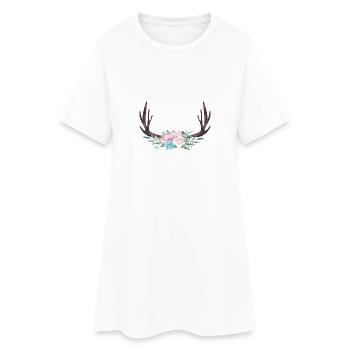 wreath_77A - Women’s T-Shirt Dress - white - Front