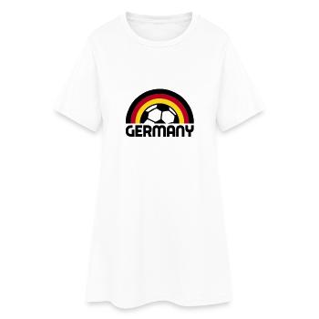 german rainbow soccer - Frauen T-Shirt-Kleid - Weiß - Vorne