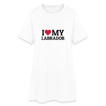 I love my Labrador - Women’s T-Shirt Dress - white - Front