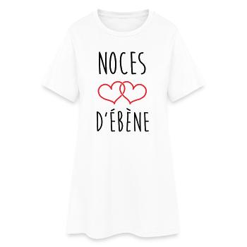 noces d'Ébène 78 ans de mariage - Robe T-shirt Femme - blanc - Devant