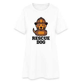 Icône du chien de sauvetage Rettungshund - Robe T-shirt Femme - blanc - Devant
