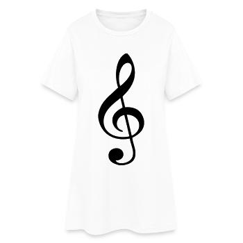 Clef - Robe T-shirt Femme - blanc - Devant