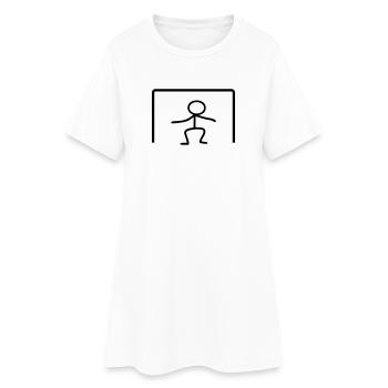 Stick Figures Gate - Women’s T-Shirt Dress - white - Front